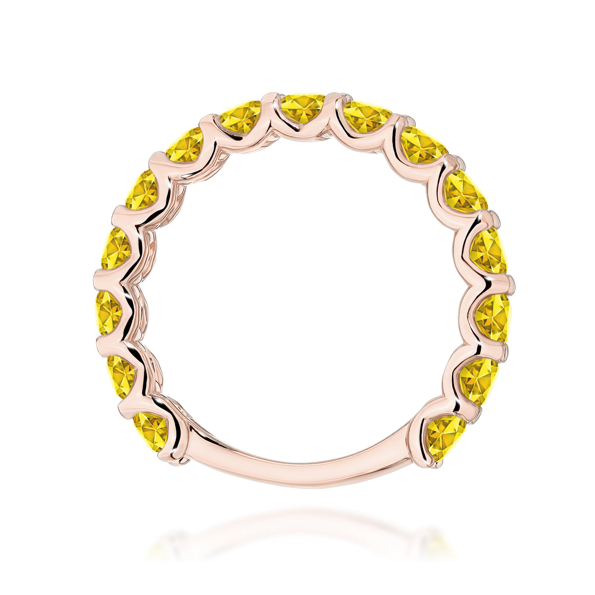Inel Aur 14K cu Diamante Galbene de Laborator 1.50 ct