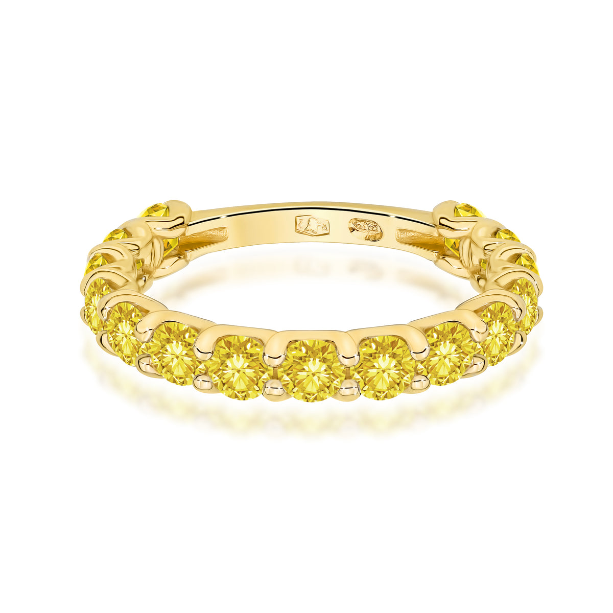 Inel Aur 14K cu Diamante Galbene de Laborator 1.50 ct