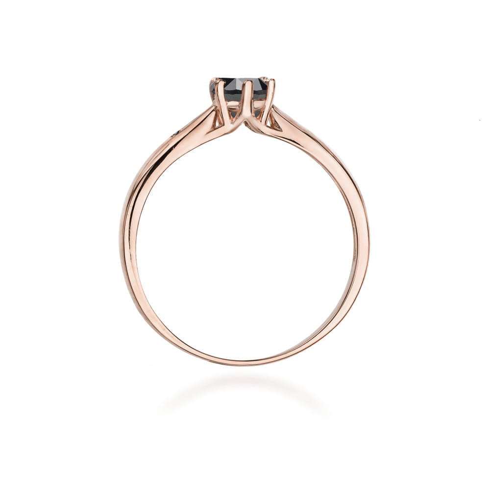 Inel Aur 14K W074 Diamant Negru 0.50ct