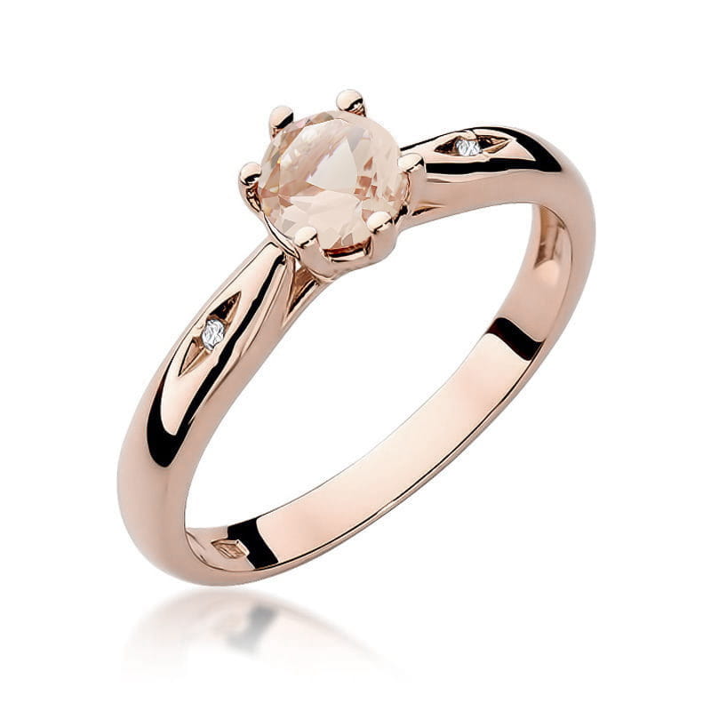 Inel Aur 14K W074 Morganit 0.40ct