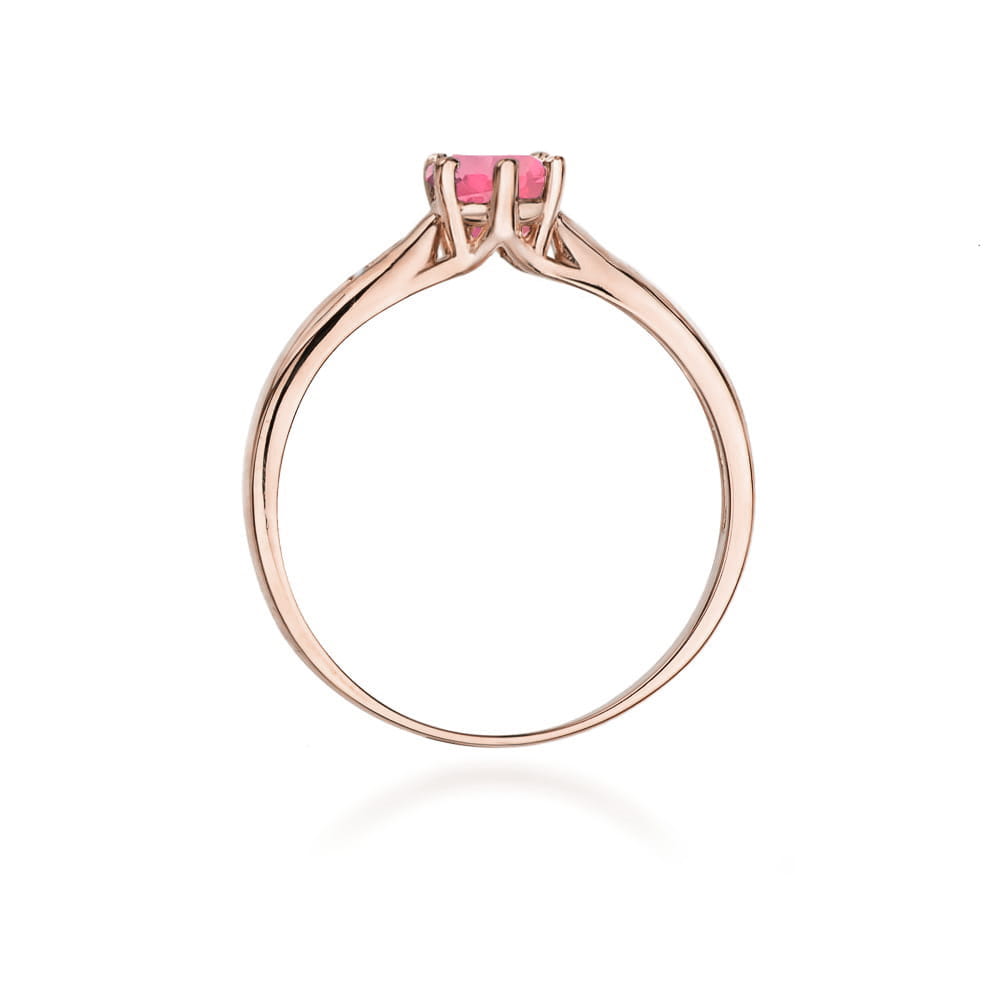 Inel Aur 14K W074 Topaz Roz 0.60ct