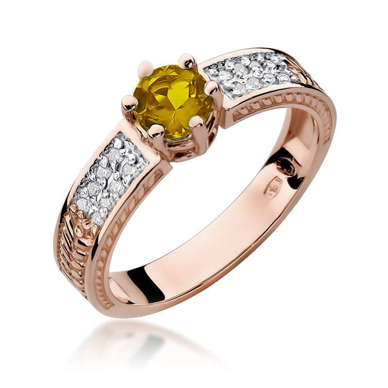 Inel Aur 14K cu Citrine 0.50 ct