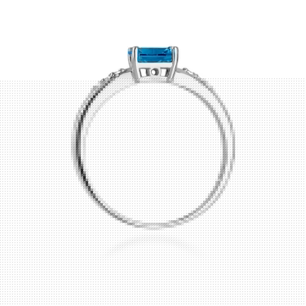 Inel Aur 14K W077 Topaz London Blue 0.50ct