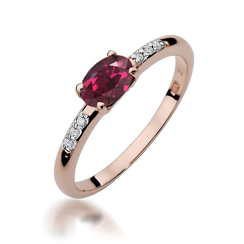 Inel Aur 14K W077 Rodolit 0.50ct