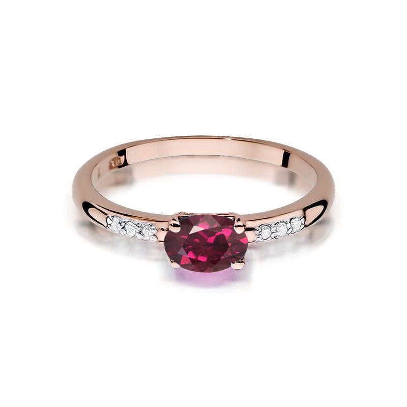 Inel Aur 14K W077 Rodolit 0.50ct