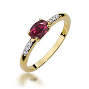Inel Aur 14K W077 Rodolit 0.50ct