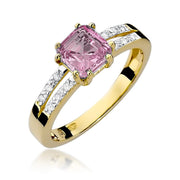Inel Aur 14K W079 Topaz Roz 1.10ct