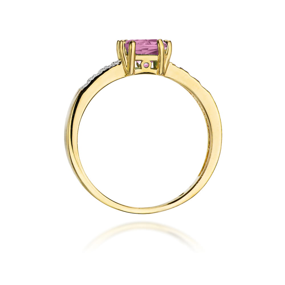 Inel Aur 14K W079 Topaz Roz 1.10ct
