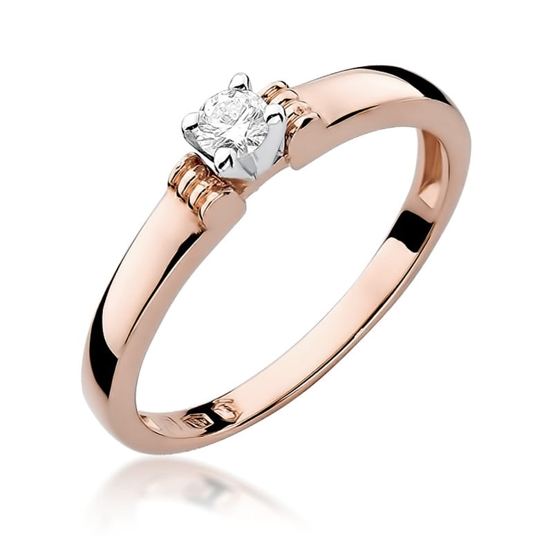 Inel Aur 14K cu Diamant 0.15 ct