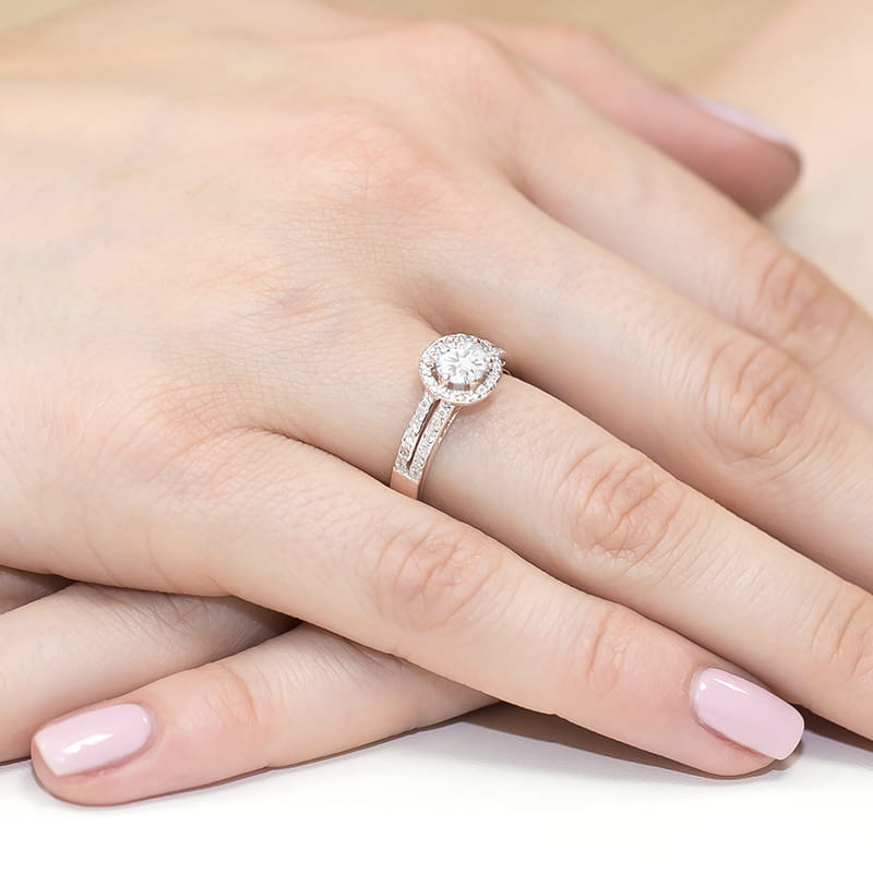 Inel Aur 14K W087 Safir Alb 0.60ct
