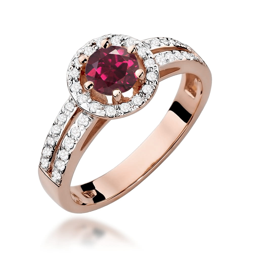 Inel Aur 14K W087 Rodolit 0.60ct