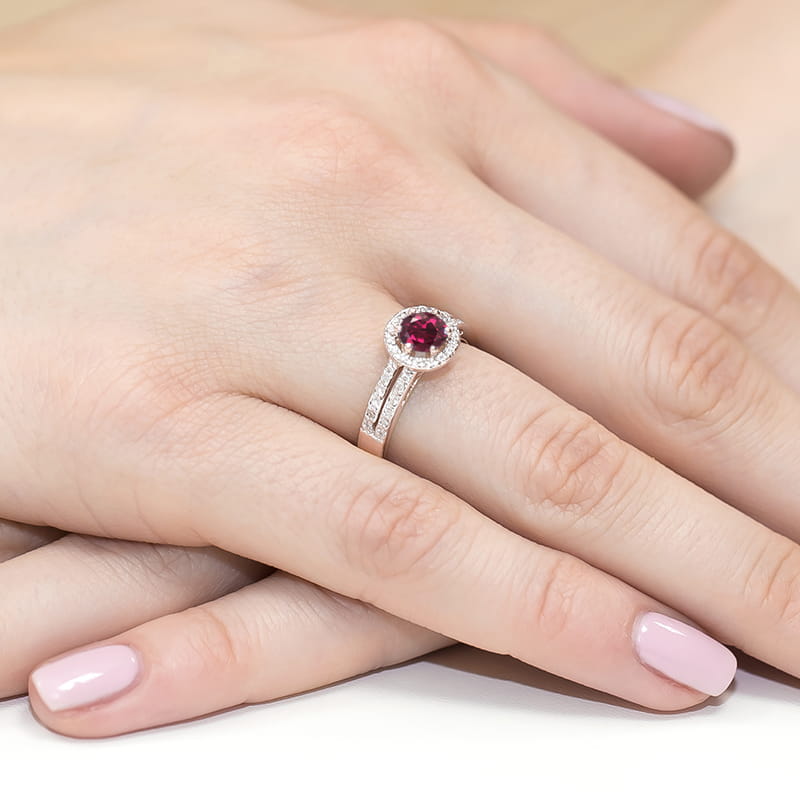 Inel Aur 14K W087 Rodolit 0.60ct