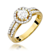 Inel Aur 14K W087 Safir Alb 0.60ct