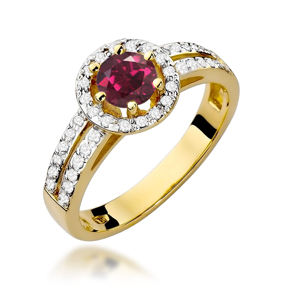 Inel Aur 14K W087 Rodolit 0.60ct
