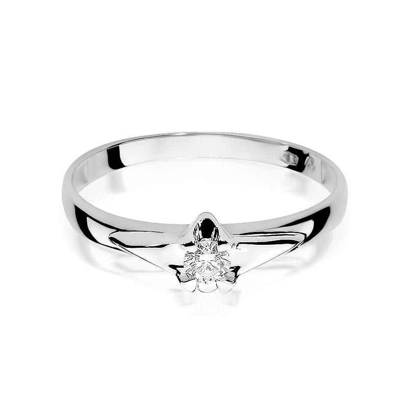 Inel Aur 14K cu Diamant Natural 0.12 ct