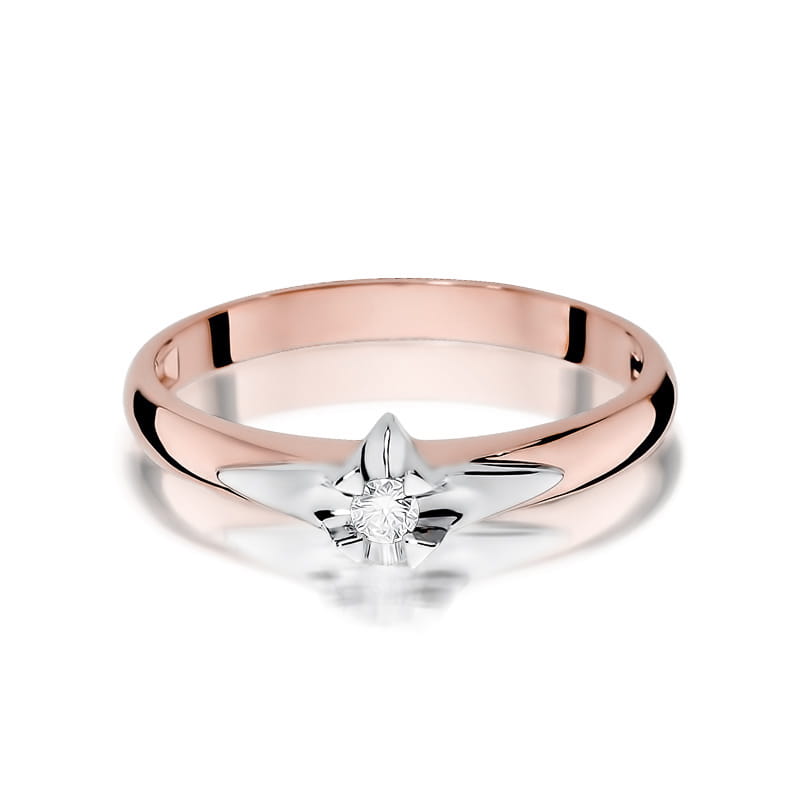 Inel Aur 14K W088 Diamant 0.05ct