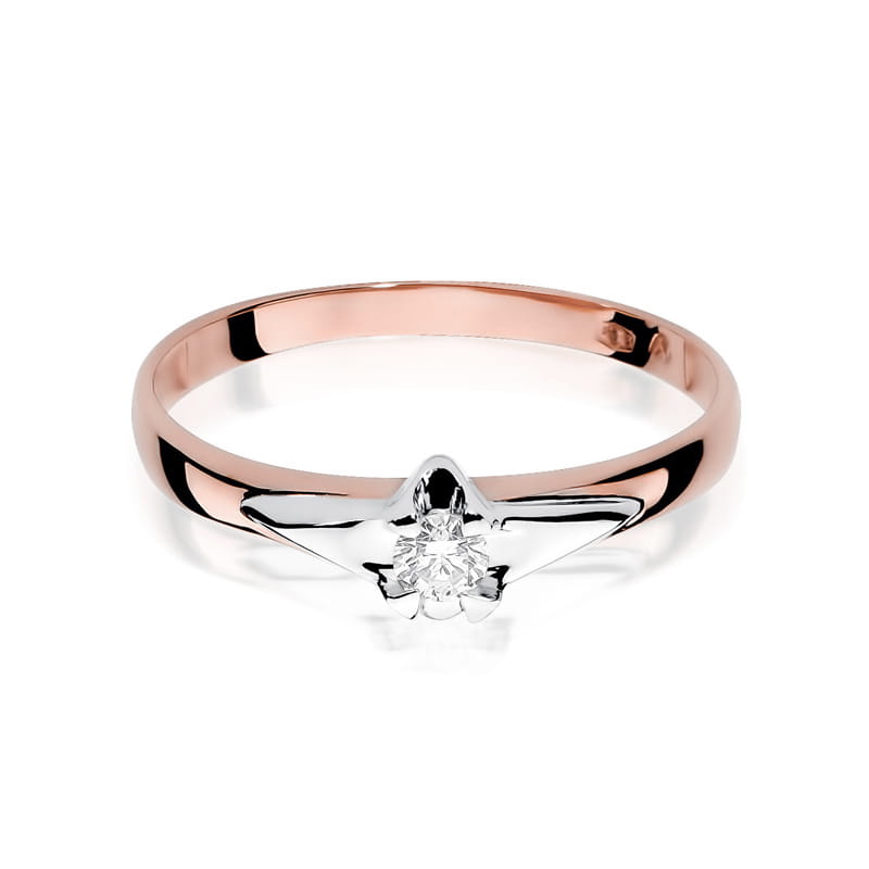 Inel Aur 14K cu Diamant Natural 0.08 ct