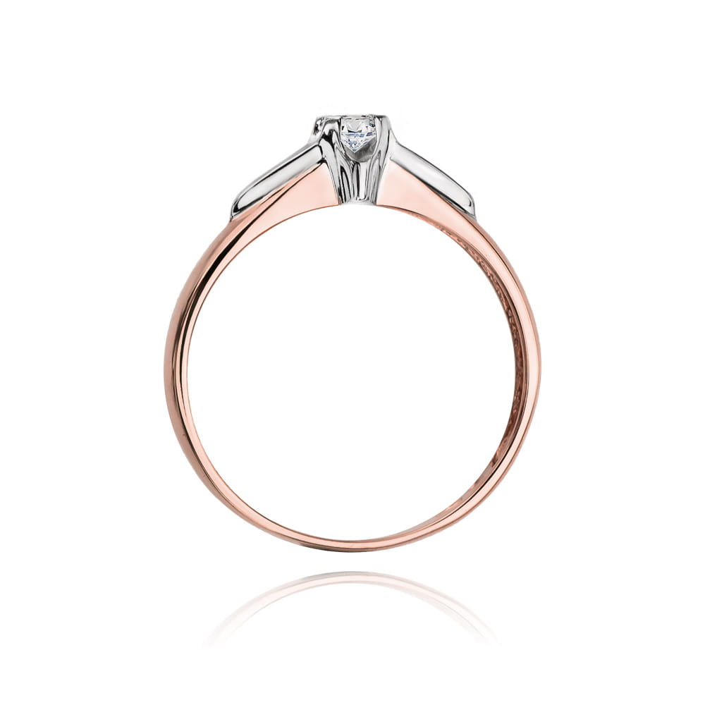 Inel Aur 14K cu Diamant Natural 0.08 ct