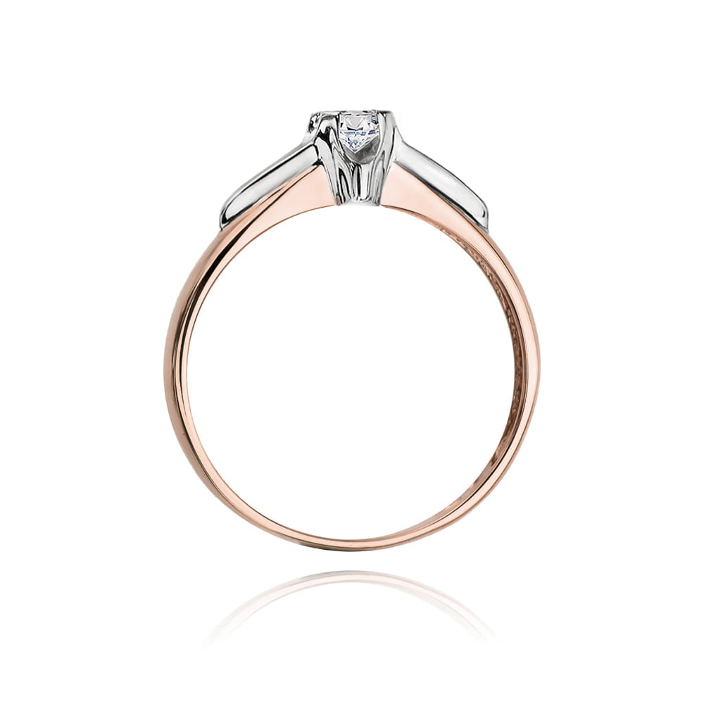 Inel Aur 14K cu Diamant Natural 0.12 ct
