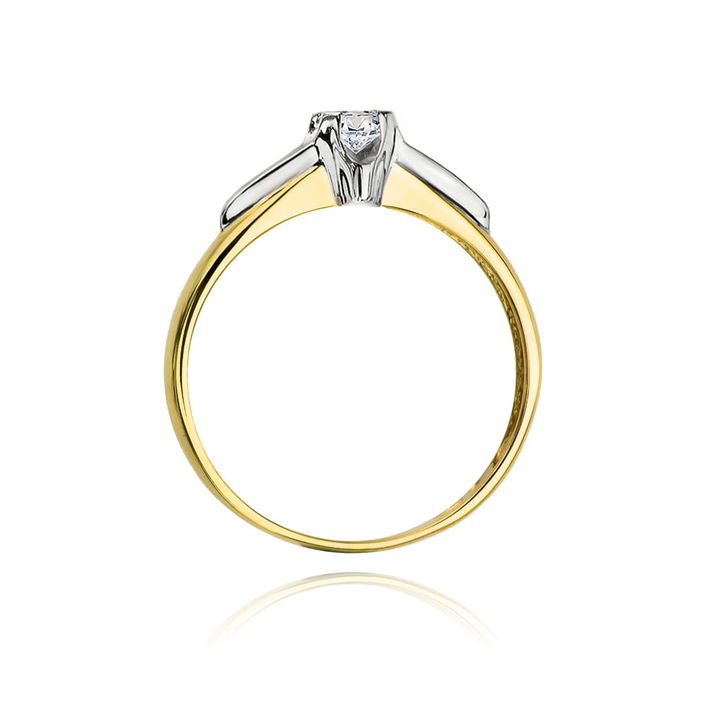 Inel Aur 14K cu Diamant Natural 0.12 ct