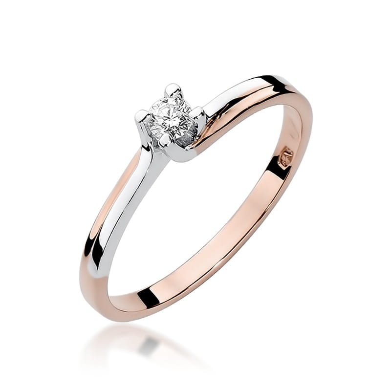 Inel Aur 14k cu Diamant 0.08 ct