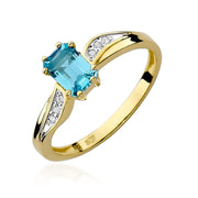 Inel Aur 14k cu Topaz 0.65 ct - Galben