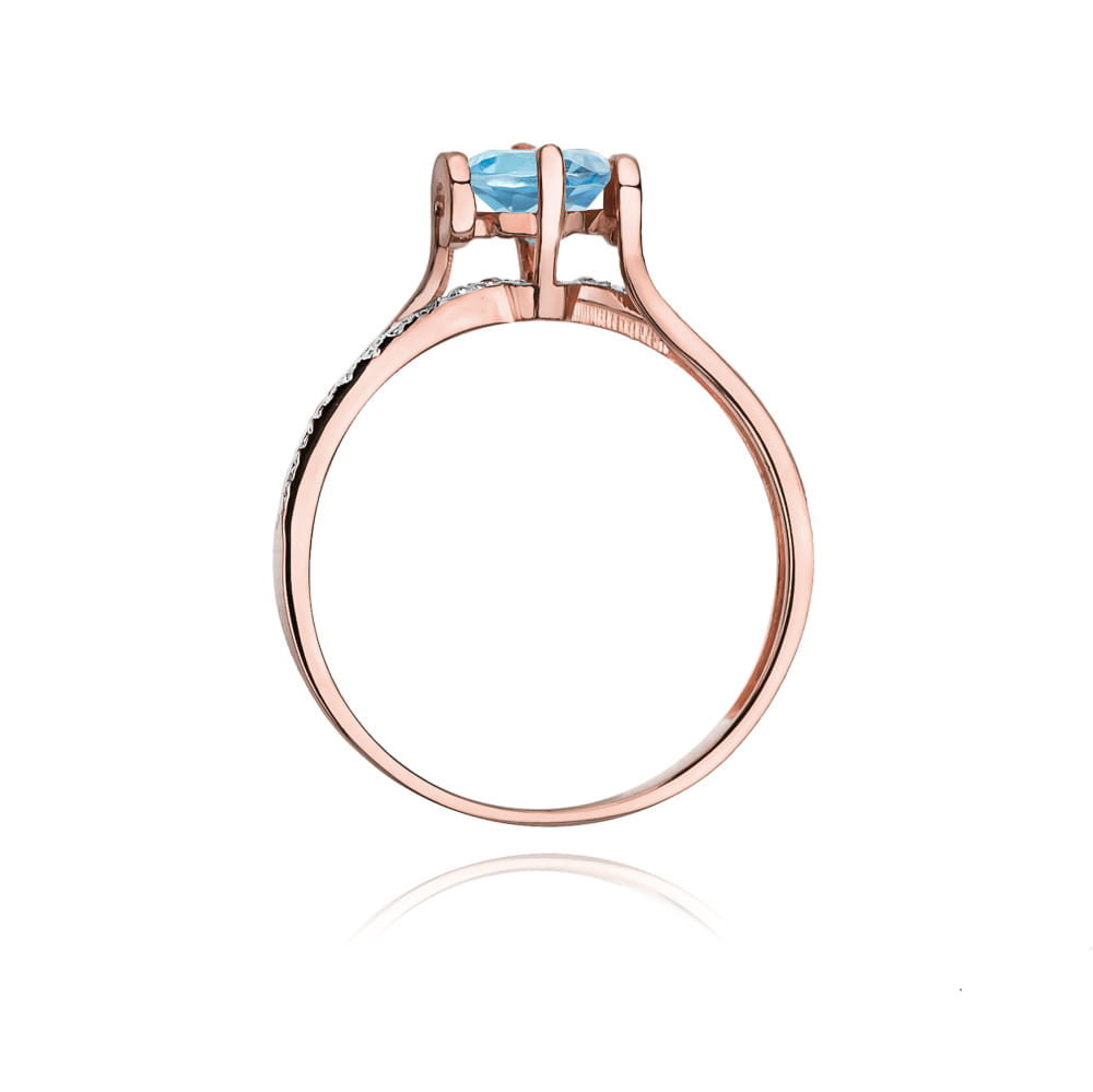 Inel Aur 14K cu Topaz 0.50 ct