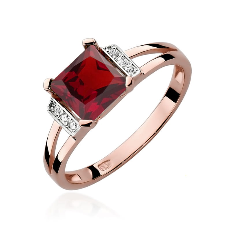 Inel Aur 14k cu Garnet 1.30 ct