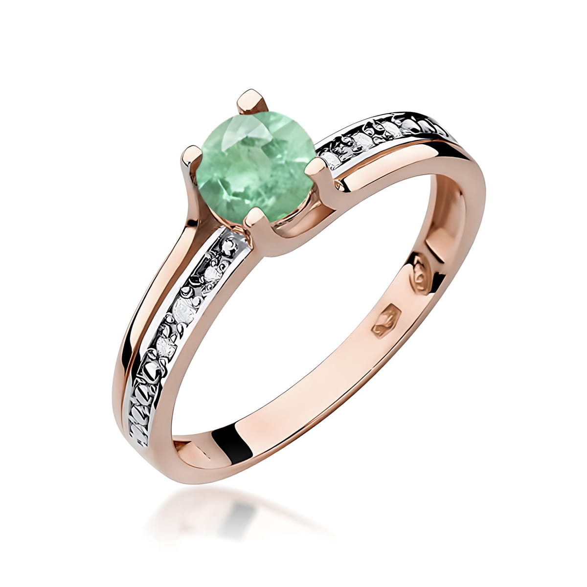 Inel Aur 14K W106 Smarald 0.50ct