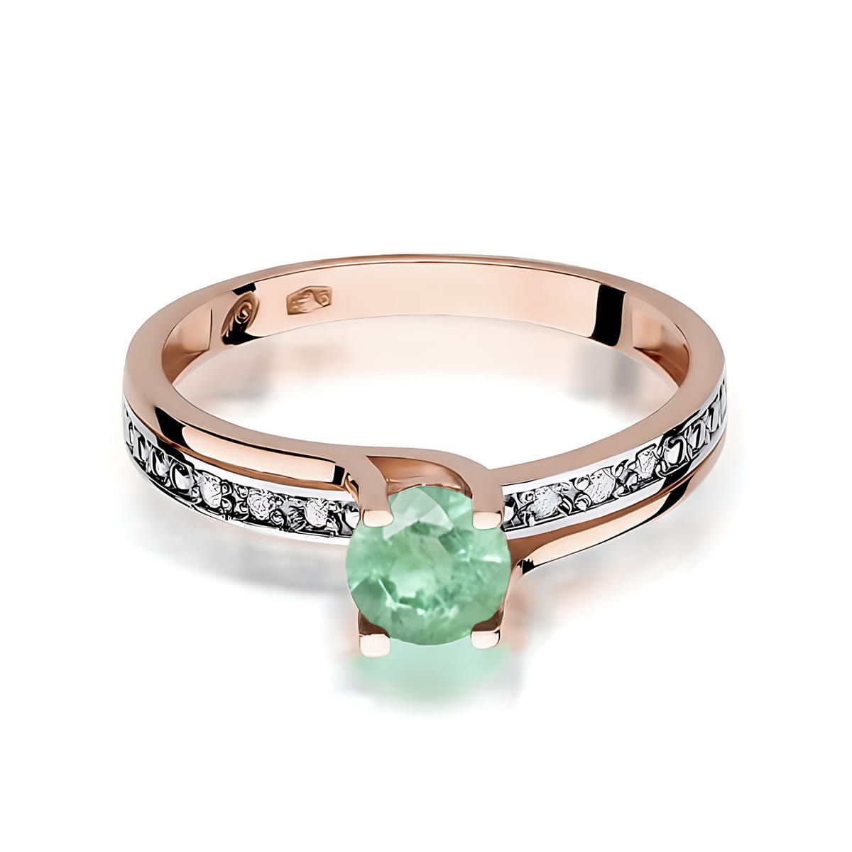 Inel Aur 14K W106 Smarald 0.50ct