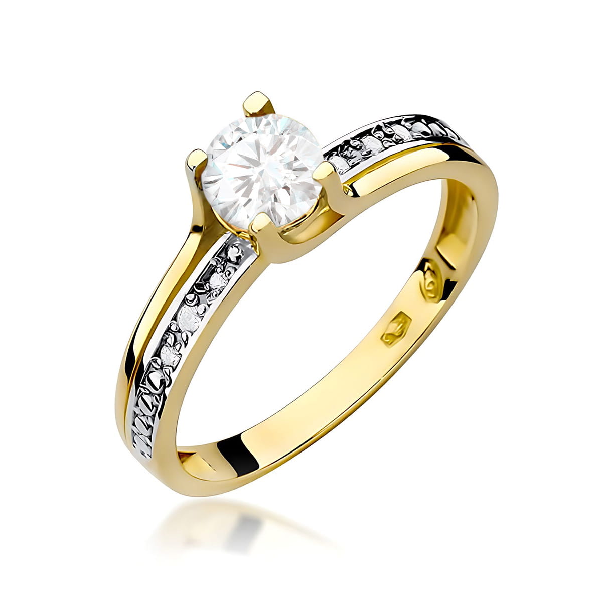 Inel Aur 14K W106 Safir Alb 0.50ct