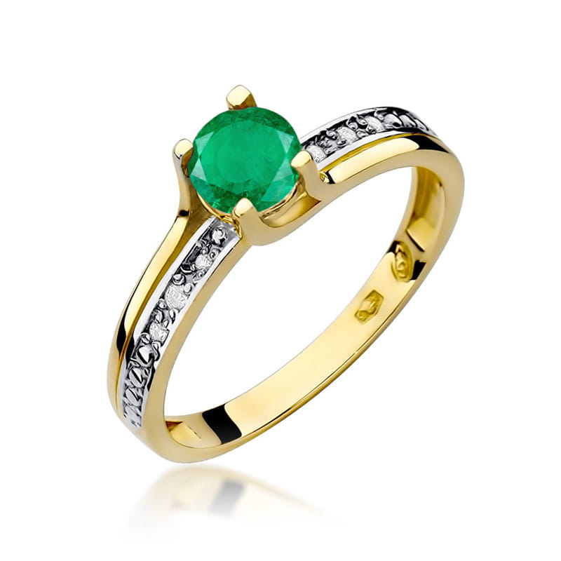 Inel Aur 14K W106 Smarald 0.50ct