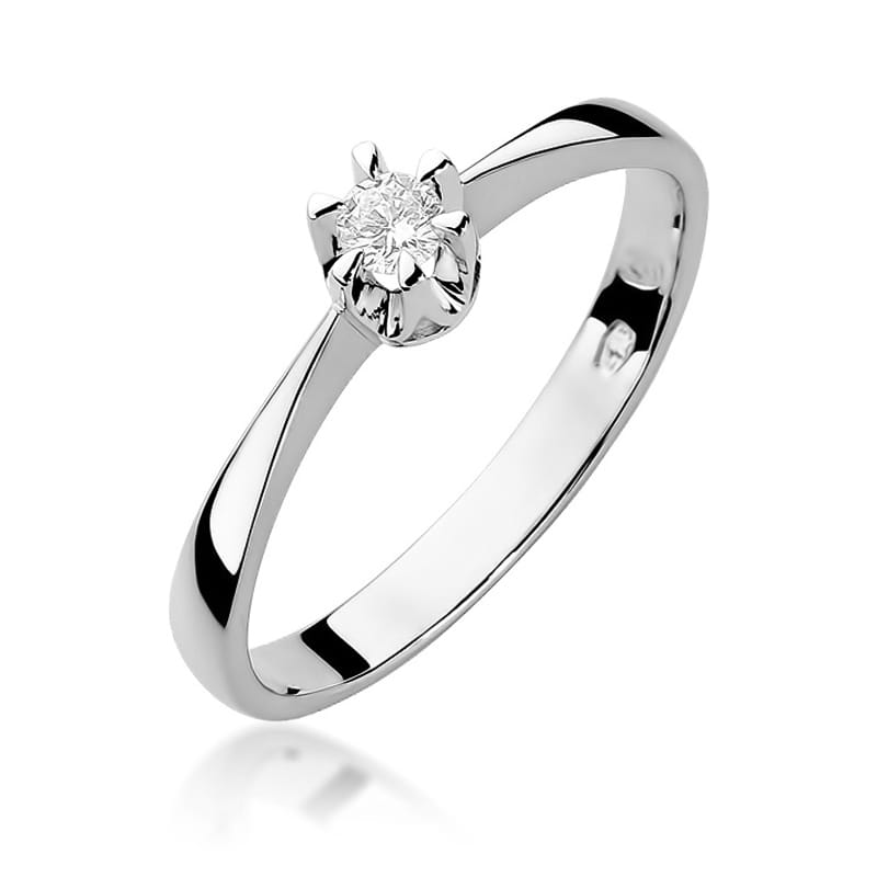 Inel Aur 14K cu Diamant Natural 0.08 ct