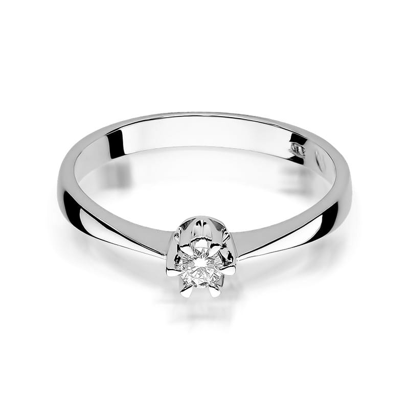 Inel Aur 14K cu Diamant Natural 0.15 ct