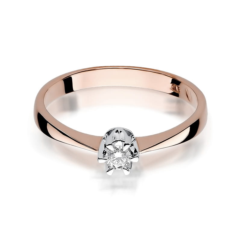 Inel Aur 14K cu Diamant Natural 0.08 ct