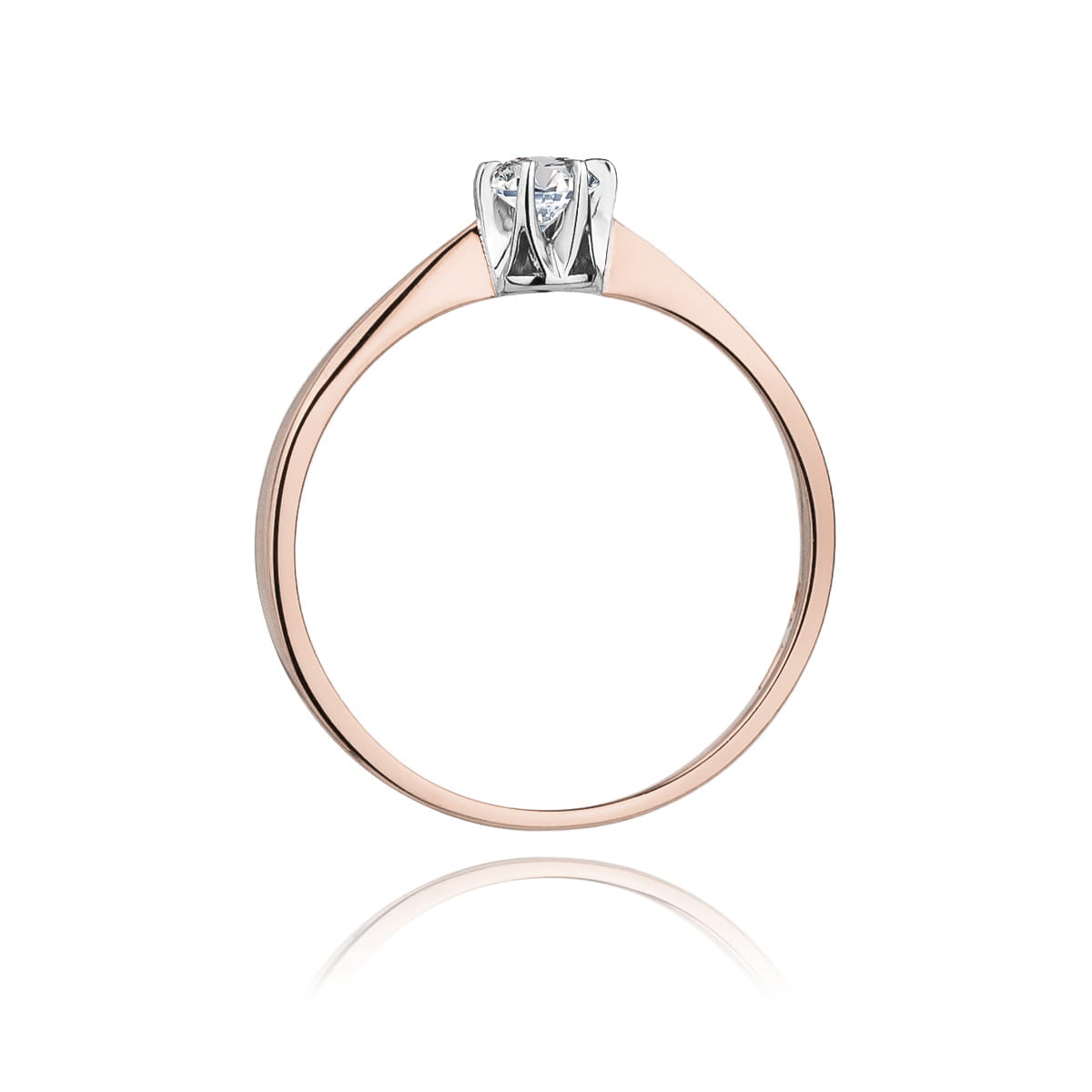 Inel Aur 14K cu Diamant Natural 0.08 ct