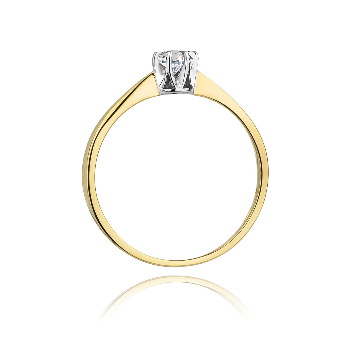 Inel Aur 14K cu Diamant Natural 0.15 ct
