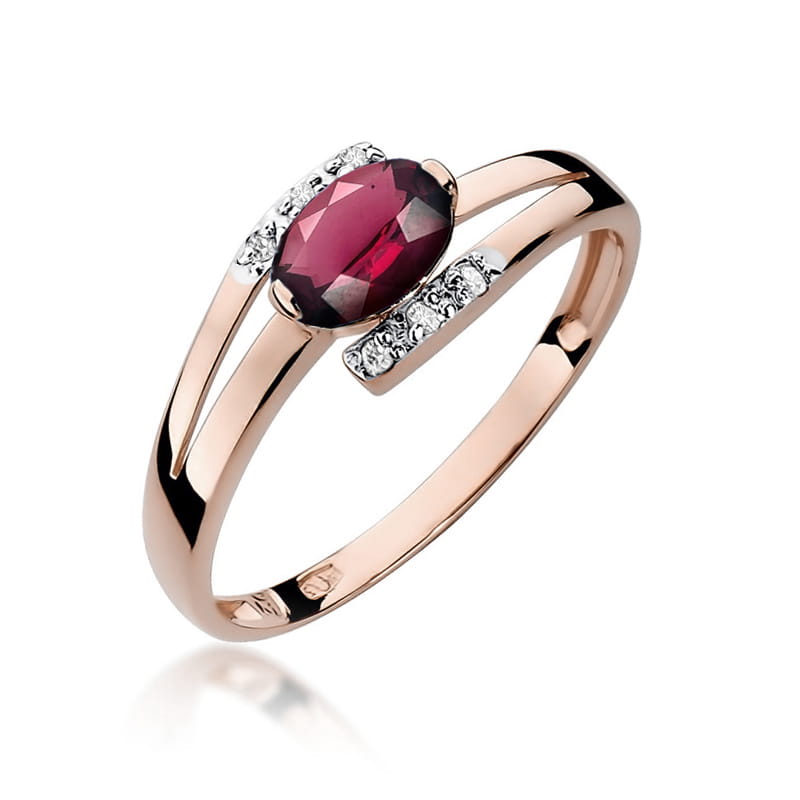 Inel Aur 14K W119 Rodolit 0.50ct