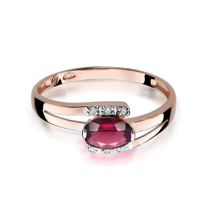 Inel Aur 14K W119 Rodolit 0.50ct