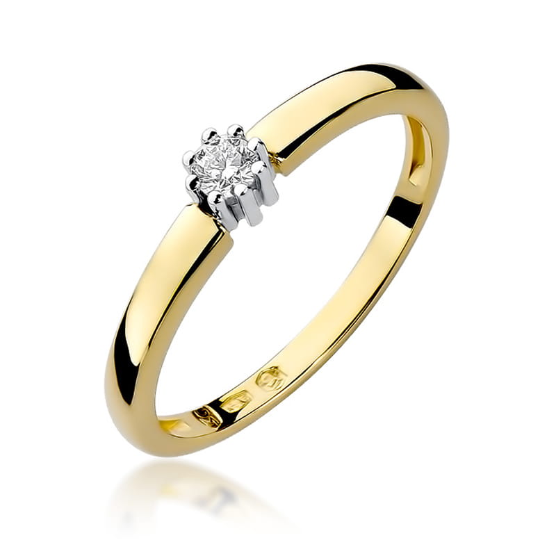 Inel Aur 14K cu Diamant 0.10 ct