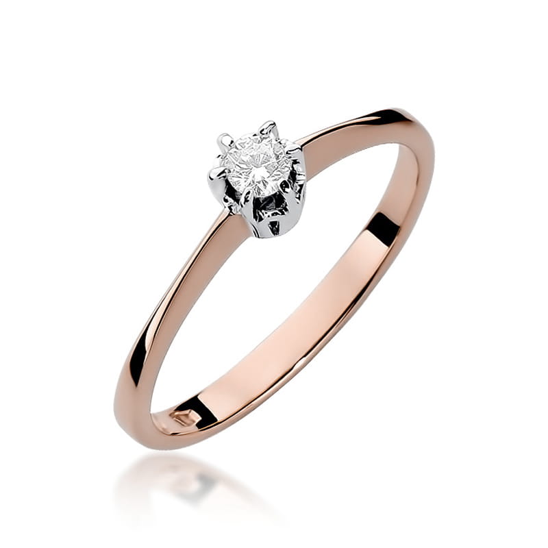 Inel Aur 14K cu Diamant 0.10 ct