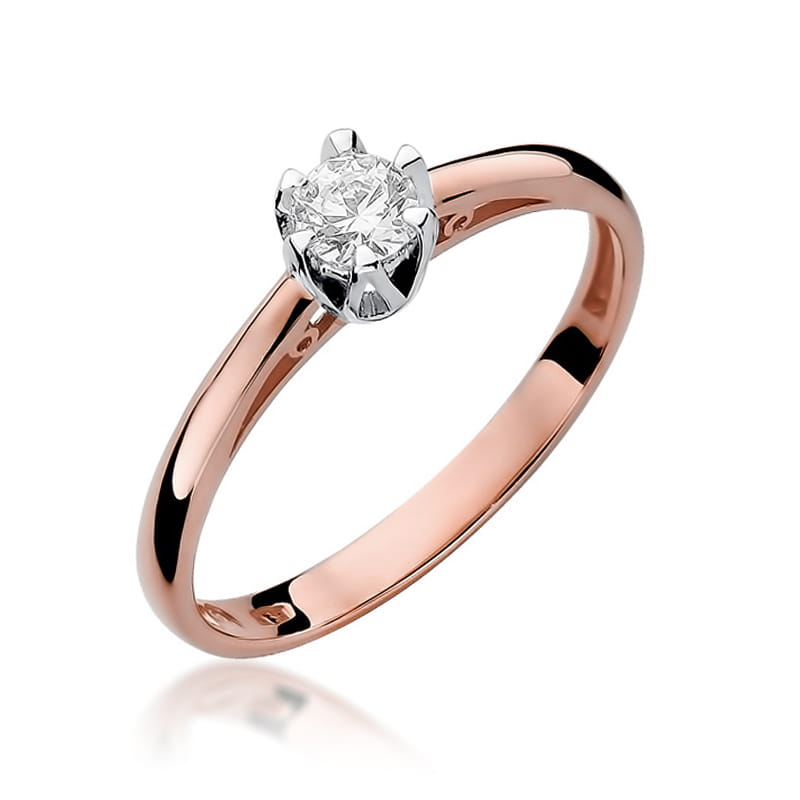 Inel Aur 14K cu Diamant 0.15 ct