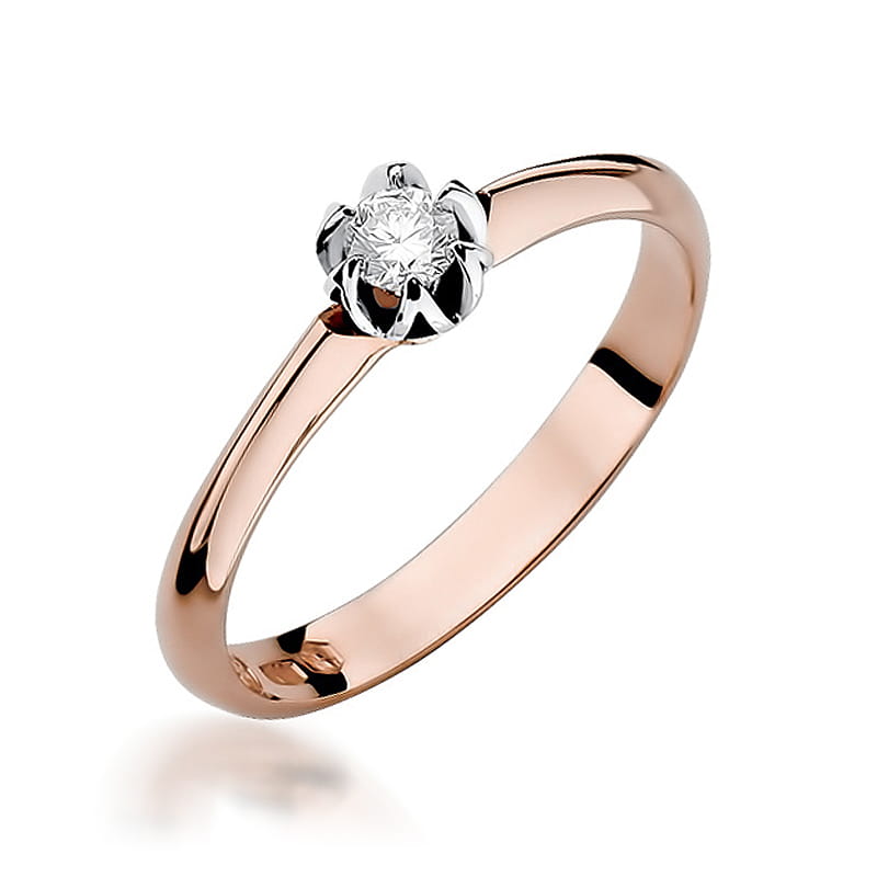 Inel Aur 14K cu Diamant 0.10 ct