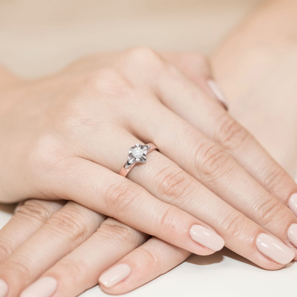 Inel Aur 14K cu Diamant Natural 0.23 ct