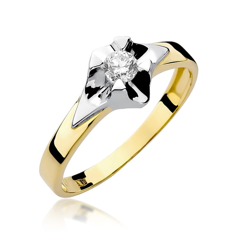 Inel Aur 14K cu Diamant Natural 0.23 ct