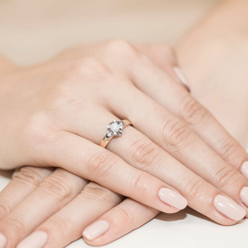 Inel Aur 14K cu Diamant Natural 0.23 ct
