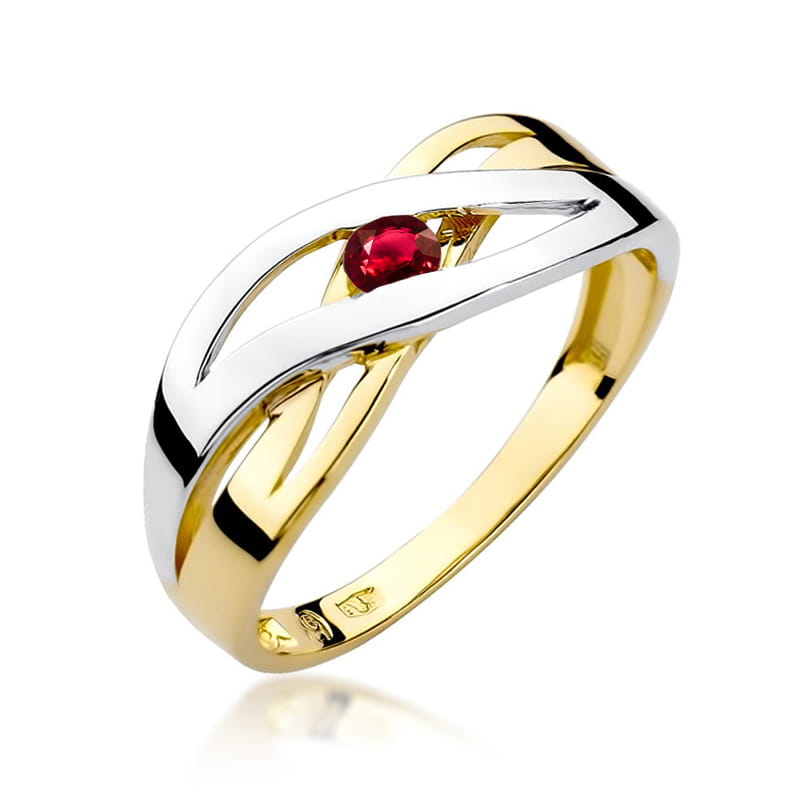 Inel Aur 14K W156 Rubin 0.15ct