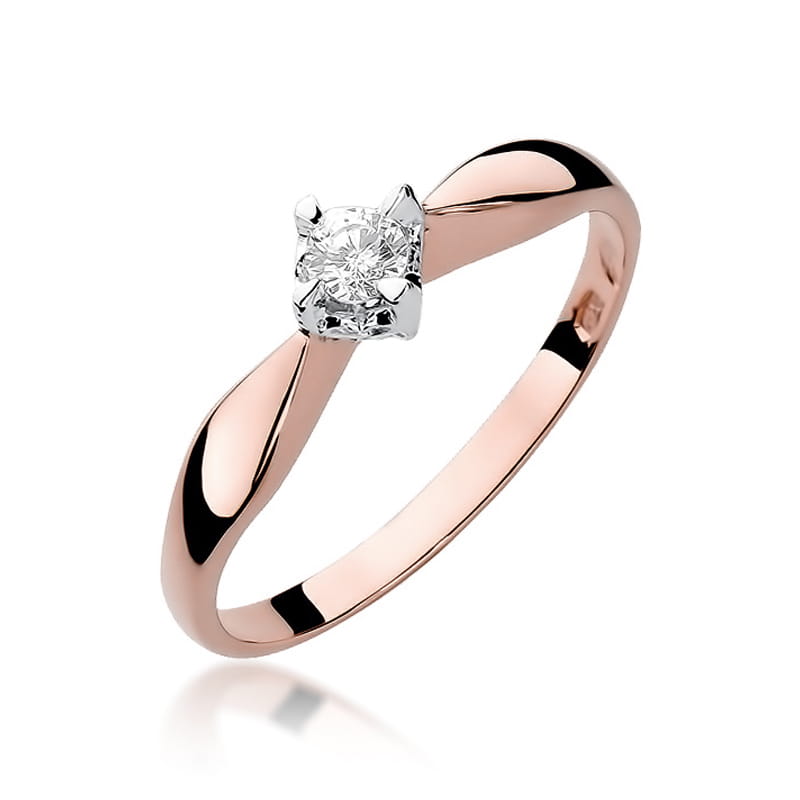 Inel Aur 14K cu Diamant 0.12 ct