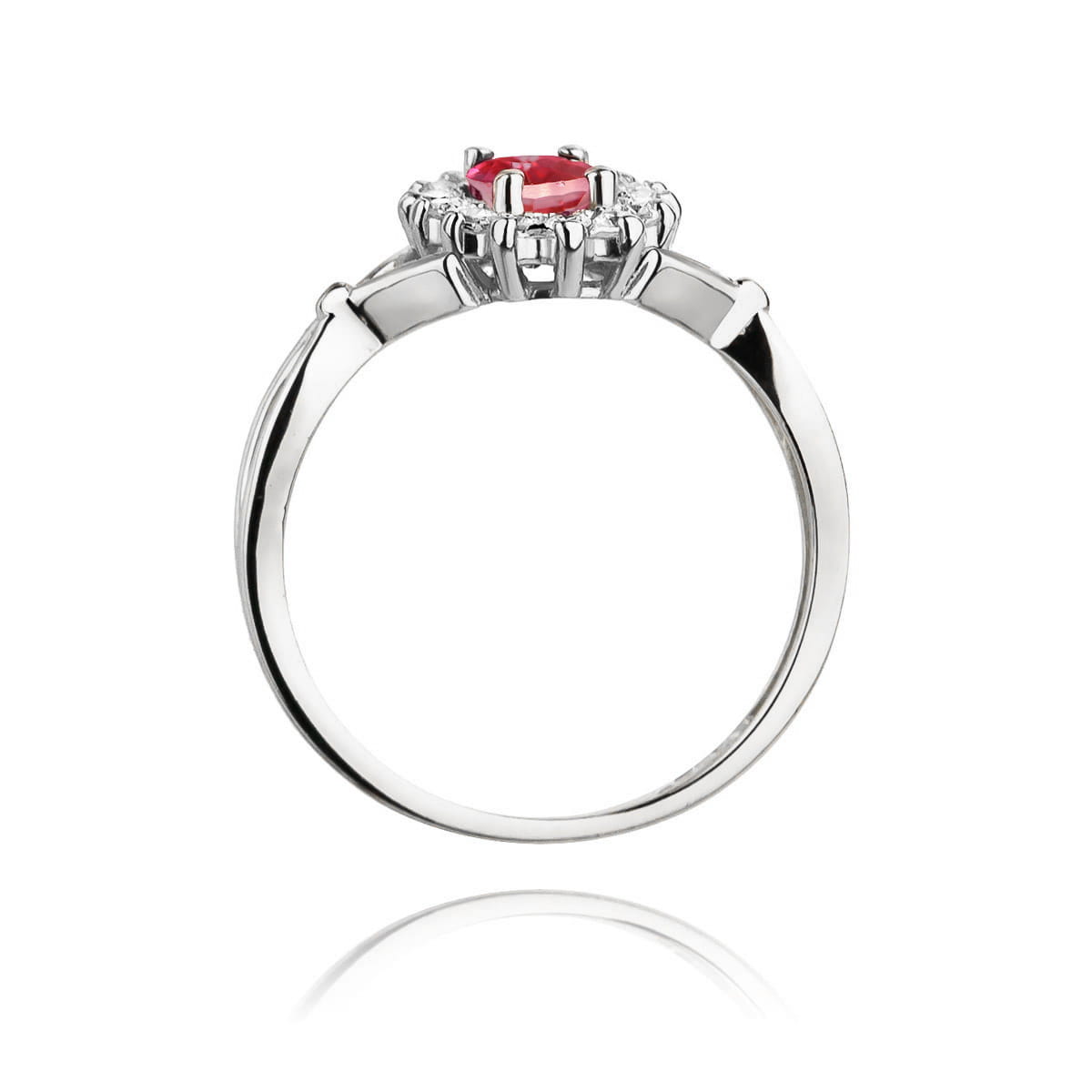 Inel Aur 14K cu Topaz Roz 0.50 ct si Diamante Naturale 0.28 ct