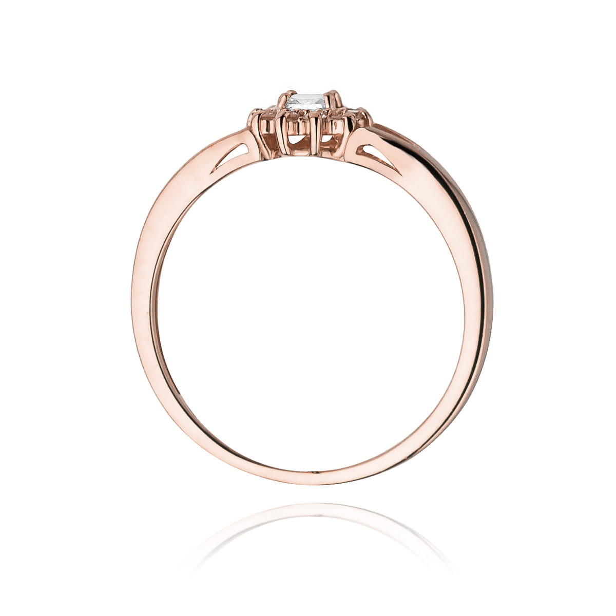 Inel Aur 14K W185 Diamant 0.10ct